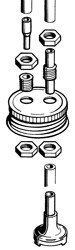 Du-Bro RC Fuel Can Cap Fittings (QTY/PKG: 1 )