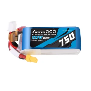 BATERIA GensAce 750MAH 11.1V 60C LIPO 3S PACK XT30 PLUG